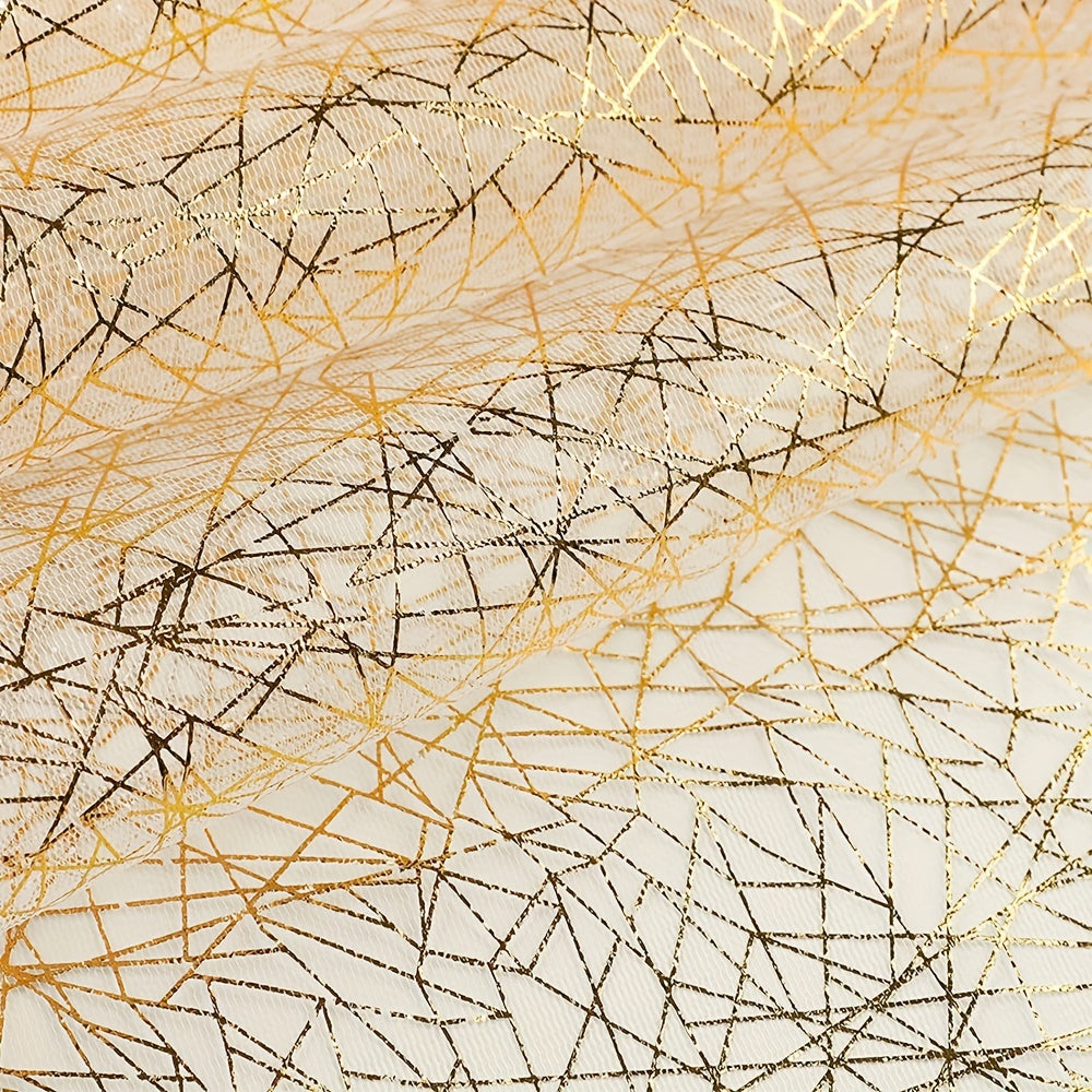 Sparkling Golden Table Runner for Weddings and Parties