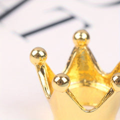 5pcs Mini Metal Crowns for Dollhouse Princess Theme Decor