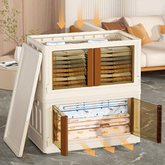 Plastic Storage Bins with Wheels Stackable Storage Bins DVD Front Opening