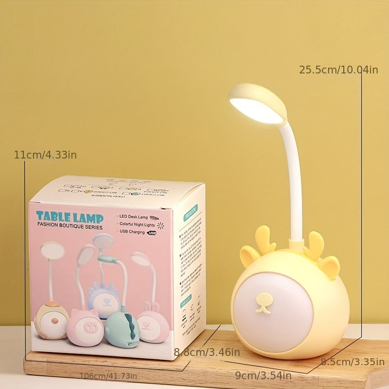 LED Desk Lamp Reading Eye Protection Rechargeable Small Night Light