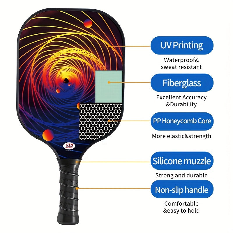 Panelsound Pickleball Paddles Set Lightweight Fiberglass Surface