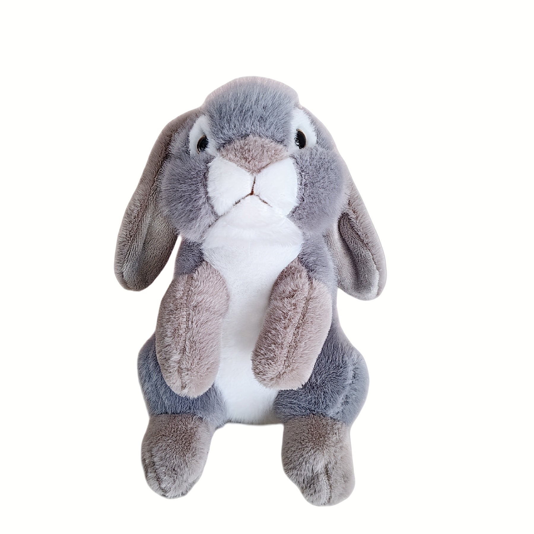 Soft Plush Bunny Stuffed Animal Toy & Brown Rabbit with Brown Ears