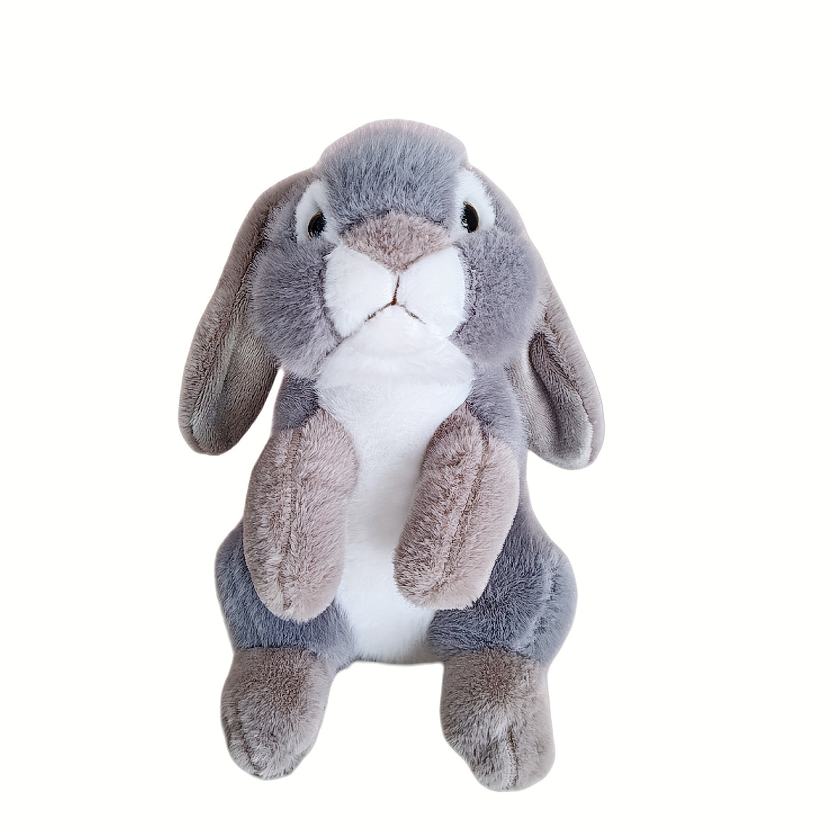 Soft Plush Bunny Stuffed Animal Toy & Brown Rabbit with Brown Ears