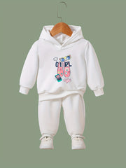 Girls Hooded Sweatshirt & Sweatpants Set