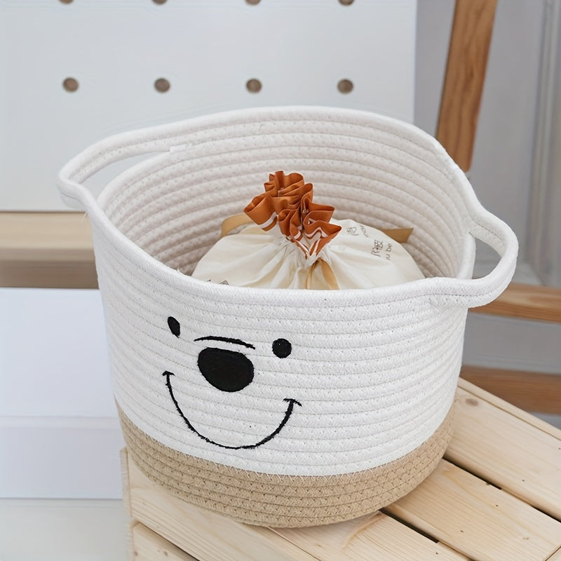 Cartoon Storage Basket for Diapers Bottles & Toys