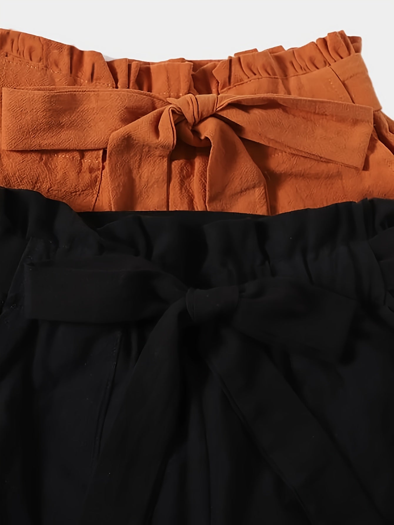 3 Pack Women's Plus Size Elastic Belted Shorts Set