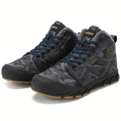Men's Snow Boots Warm Cozy Non slip Ankle Boots Plush Comfy Outdoor Hiking Shoes