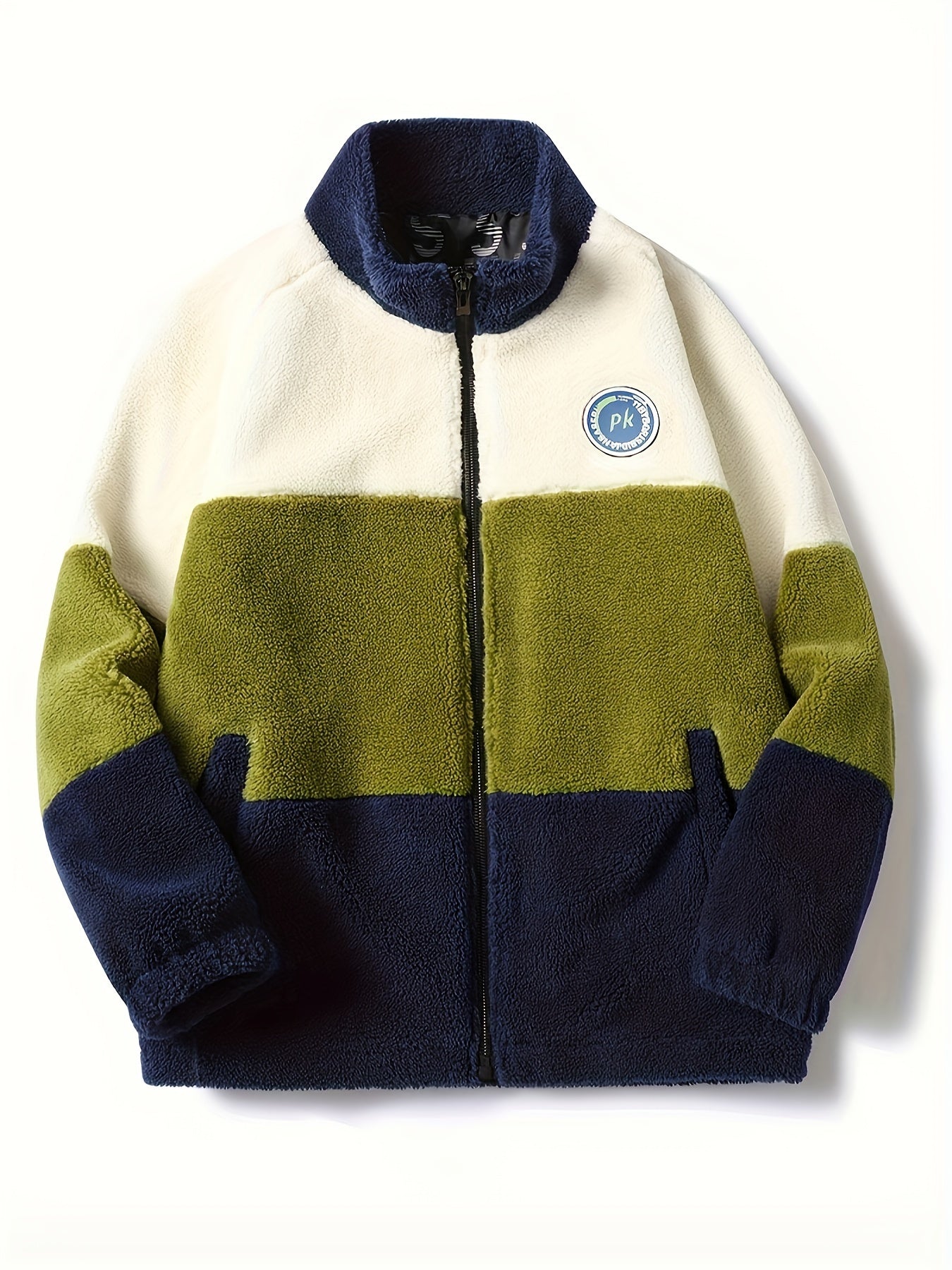 Men's Winter Thick Fleece Jacket, Loose Fit