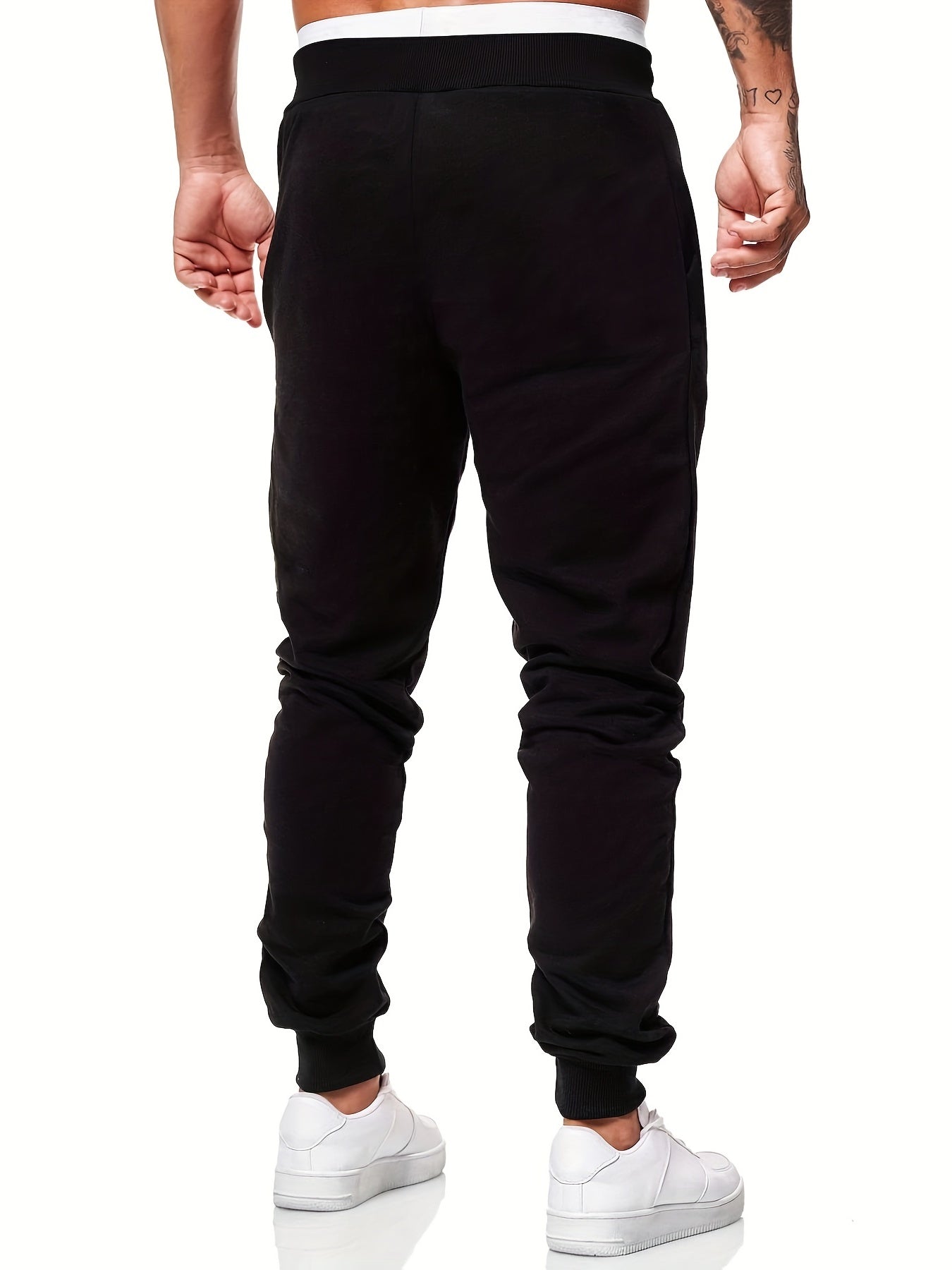 91 Number Print Drawstring Sweatpants Loose Fit Pants