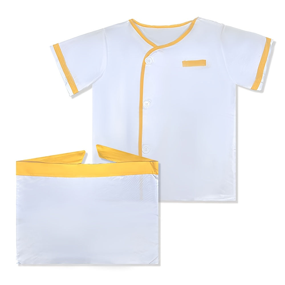 8pcs Chef Costume Play Kitchen Toy Set with Shirt, Apron & Utensils