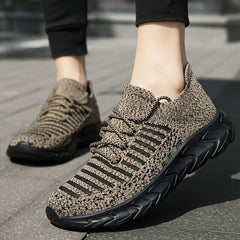 Women's Knit Sports Shoes Lace Up Running Sneakers
