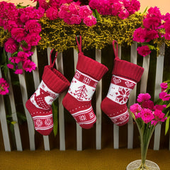 Knitted Christmas Socks Decoration Gift Bags