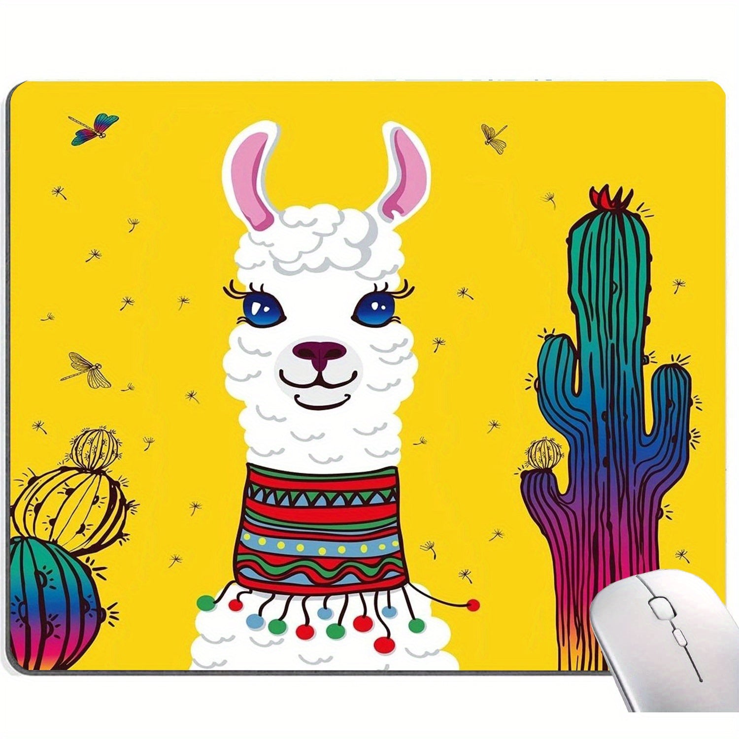Custom Llama & Heart Mousepad for Gaming Office & School Supplies