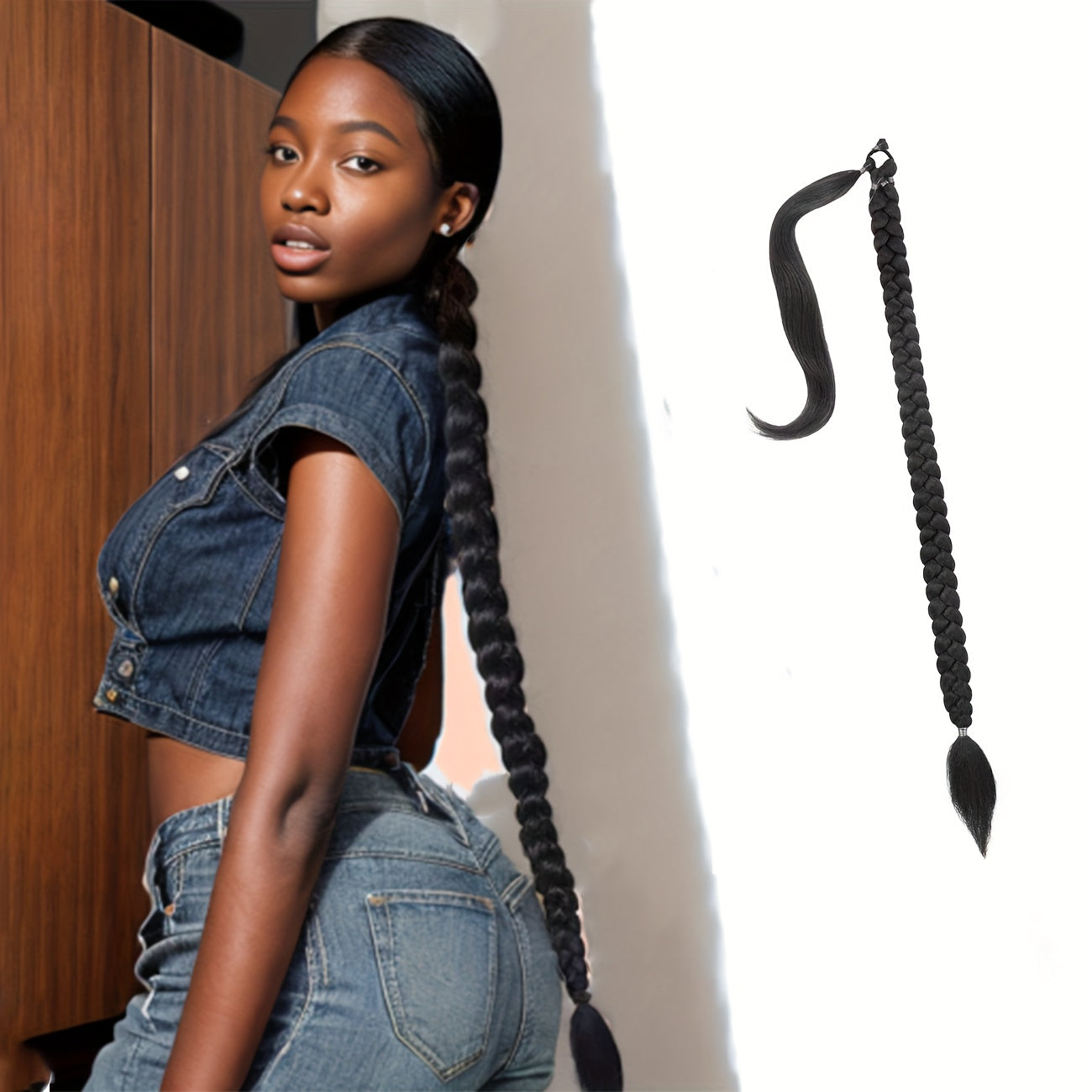 Women's Synthetic Braided Wig 28cm Ponytail Hair Extensions