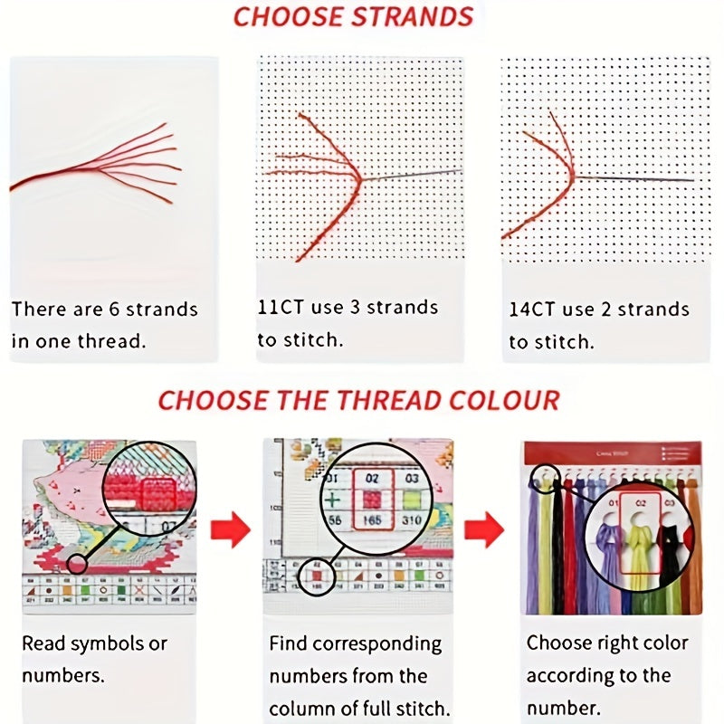 Cross Stitch Living Room Decoration Set