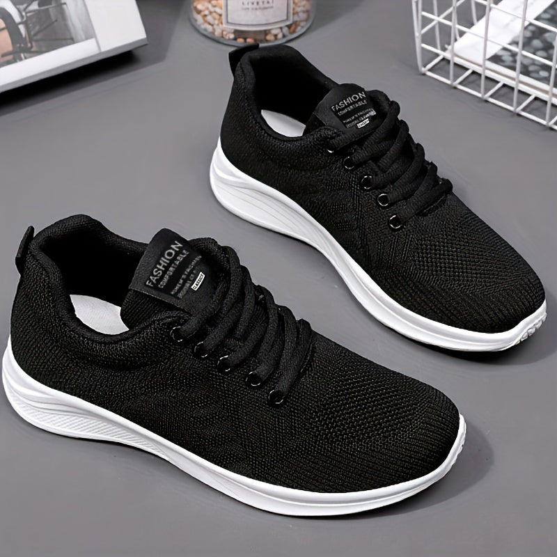 Thick Sole Shock Absorption Lightweight Sneakers Mesh Breathable