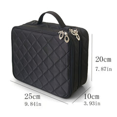 Large Capacity Double Layer Makeup Bags Organizer Travel Multifunctional