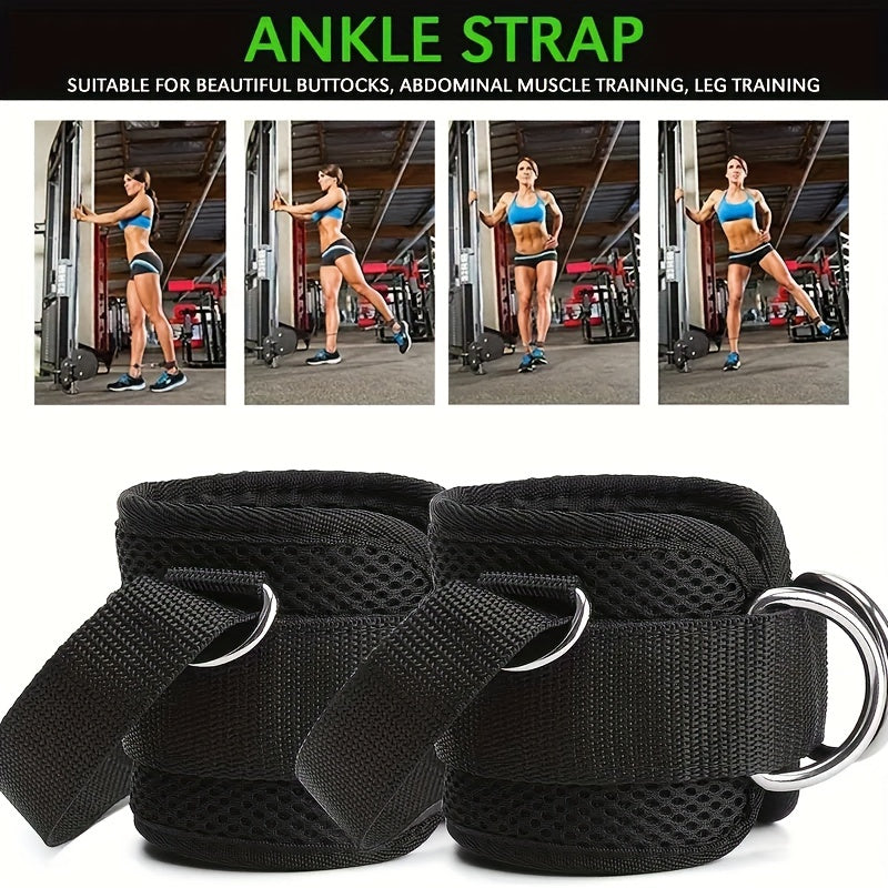 Neoprene Padded Ankle Strap for Cable Machine Reinforced 4 D Ring Double D Ring