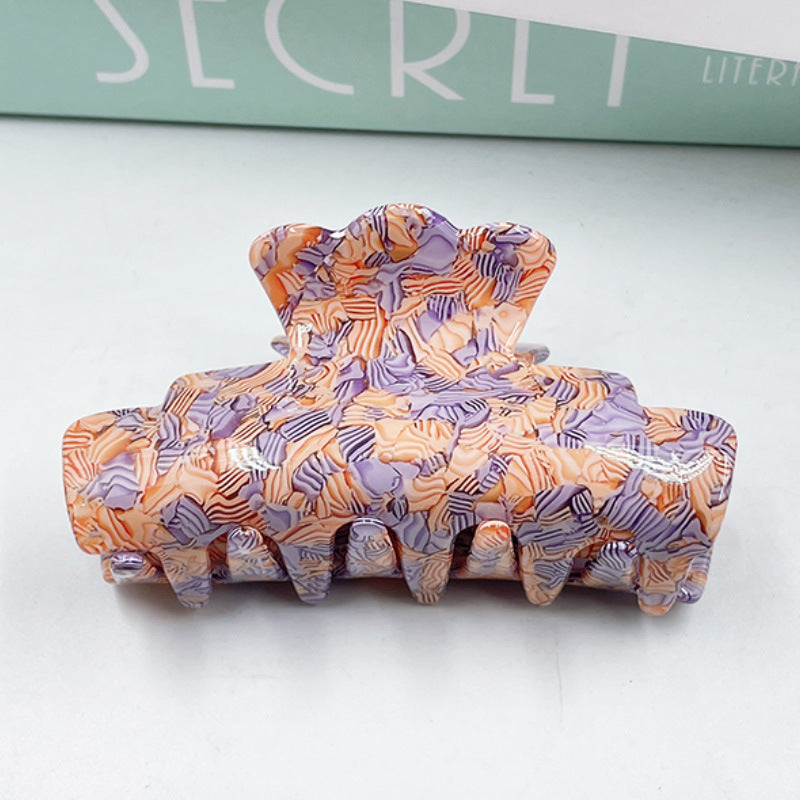 Colorful Retro Pattern Acrylic Hair Clips