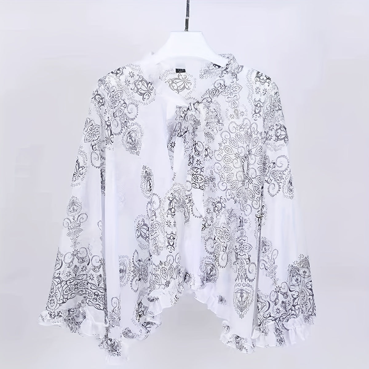 Chiffon Sunshade Shawl Lace Up Cape