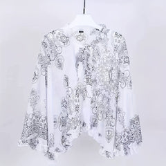 Chiffon Sunshade Shawl Lace Up Cape
