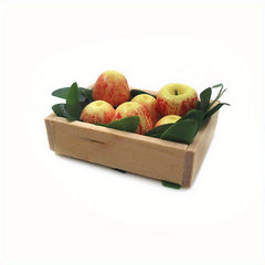 1:12 Scale Mini Apples Realistic Fruit Decor for Dollhouse Models - Red & Yellow