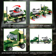Tank Transport Truck Building Blocks Toy