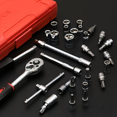 46pc Auto Repair Tool Set Ratchet Wrench Sleeve Combo Car Tool B