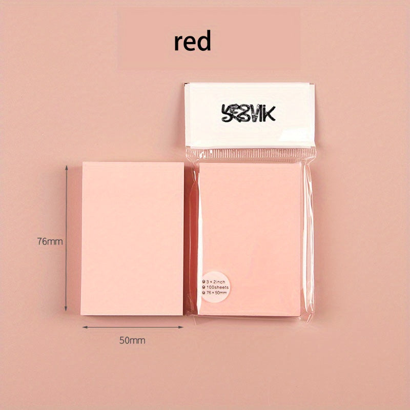 100pcs Colorful Horizontal Line Sticky Note 4 Colors Student Memo Pad