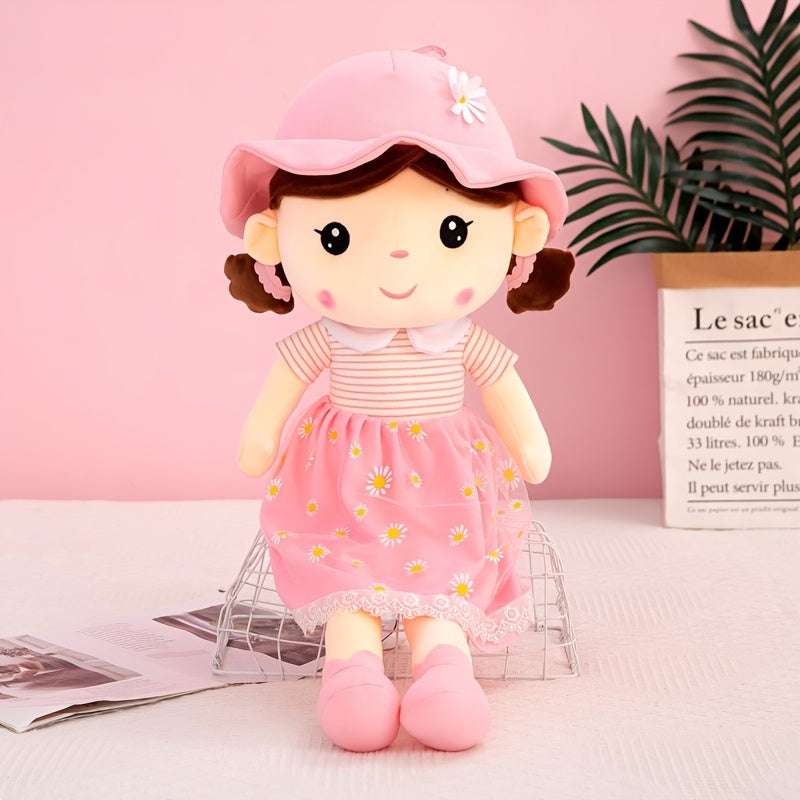 15.75in Flower Fairy Doll Soft Plush Toy w/ Expressive Eyes & Floral Outfit