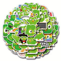 55 Duolingo Cartoon Stickers for Personalizing Items