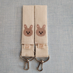 2 Pack Baby Stroller Hook Bear Embroidery Storage Pendant
