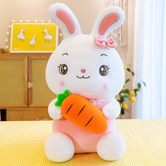 Soft Bunny Rabbit Plush Toy with Expressive Eyes & Nose