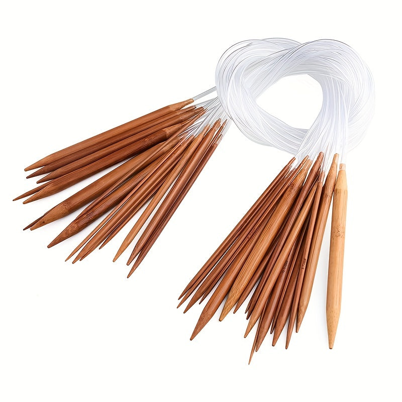 18pcs Bamboo Circular Knitting Needles Set for Adults
