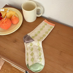 Geometric Print Mid Tube Socks, Set of 3