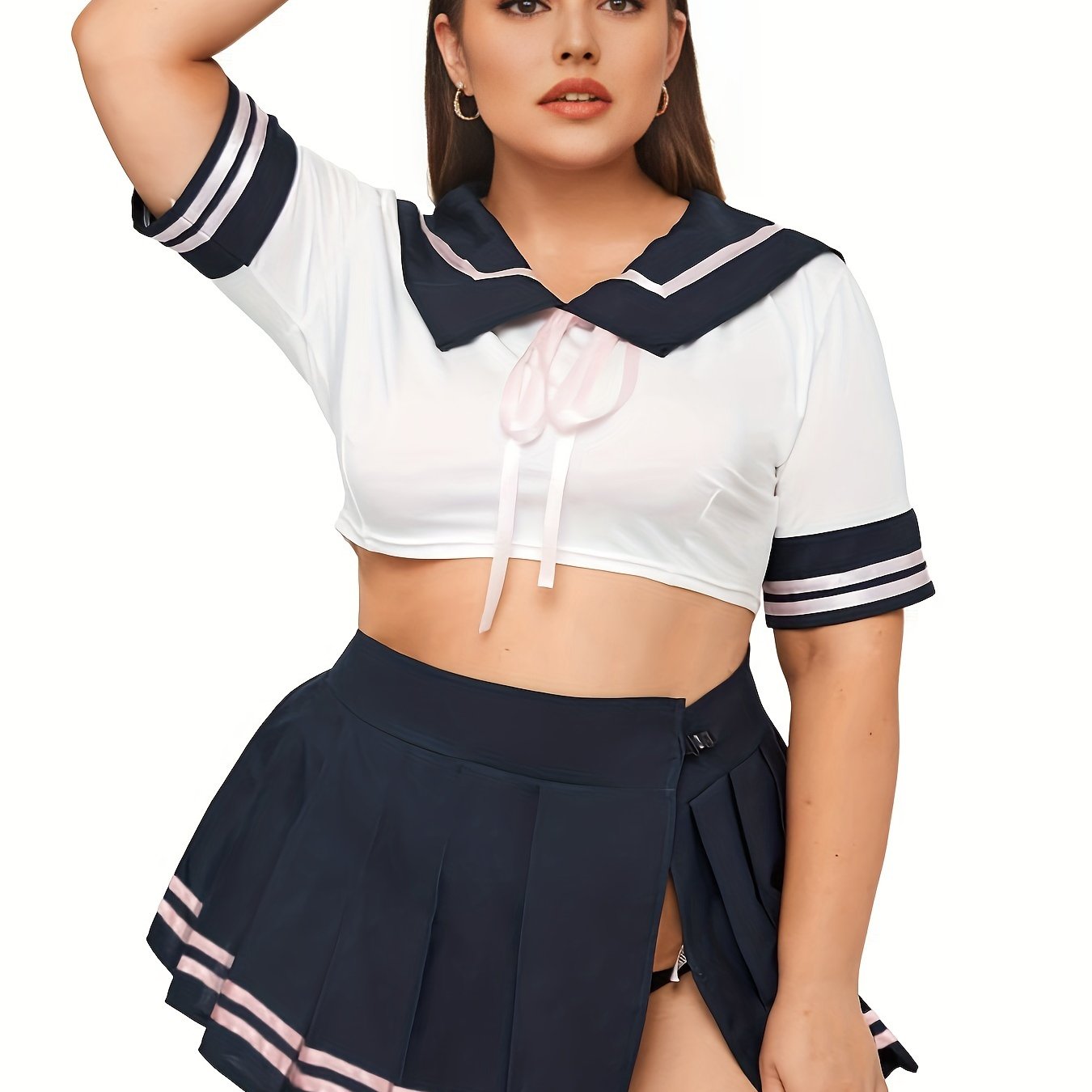  Preppy Cosplay Lingerie Set Sailor Costume 2pcs Set