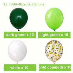 Green Birthday Decorations Happy Birthday Banner Metallic Fringe Curtains