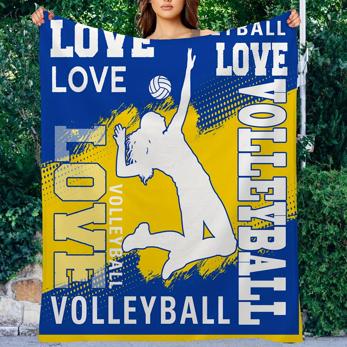 Volleyball Sports Throw Blanket Flannel Warm Blanket for Couch
