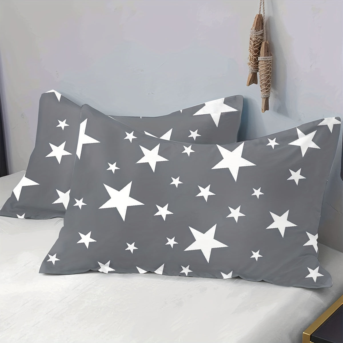 3pcs Star Print Duvet Cover Set Soft Microfiber Bedding 2 Pillowcase