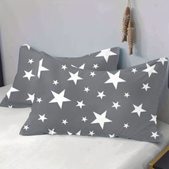 3pcs Star Print Duvet Cover Set Soft Microfiber Bedding 2 Pillowcase