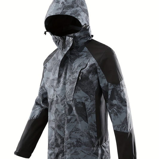 Lightweight Camo Hooded Windbreaker Jacket for Men