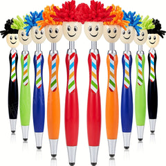 Creative Doll Head Gift Pen Plush Smiling Face Touch Screen Ballpoint Pen
