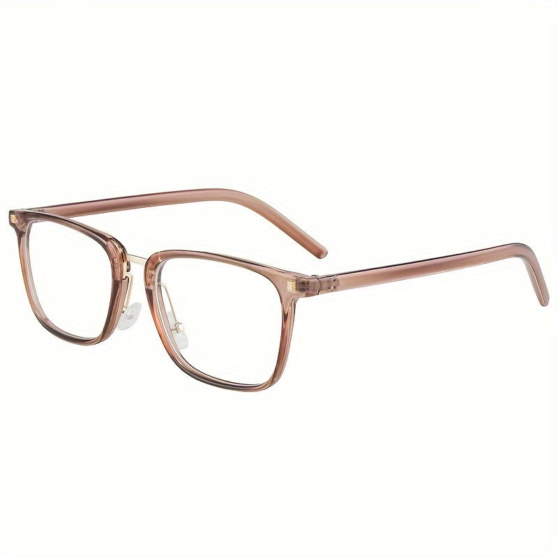 Fashionable Square Frame Glasses Anti Blue Light Blocking Transparent Lens