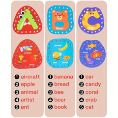 Alphabet Beading Game for Kids' Fine Motor Skills