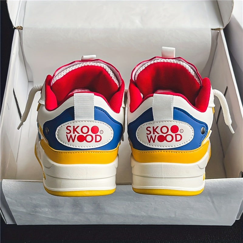 Men's Lace Up Skate Shoes Non Slip Casual Shoes For Youth