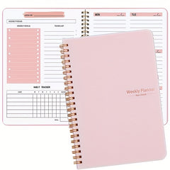 Spiral A5 Daily Weekly Planner Agenda - 52 Sheets