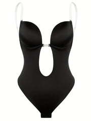 Tummy Control Bodysuit Slimming Shaper Sheer Straps Underwear