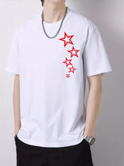 Men's Star Pattern Short Sleeve T-shirt