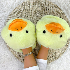 Women's Cartoon Novelty Slippers Round Toe Comfy Fluffy Indoor Cozy Shoes