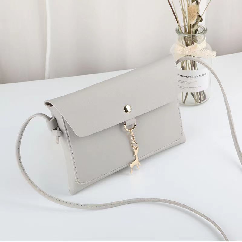 Deer Decor Crossbody Purse Small Shoulder Bag with Buckle
